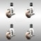 Service Caster 3 Inch 316SS High Temp Glass Filled Nylon 1-7/8 Inch Stem Caster Set Brake SCC SCC-SS316EX20S314-GFNSHT-TLB-178-4 - alternate 1